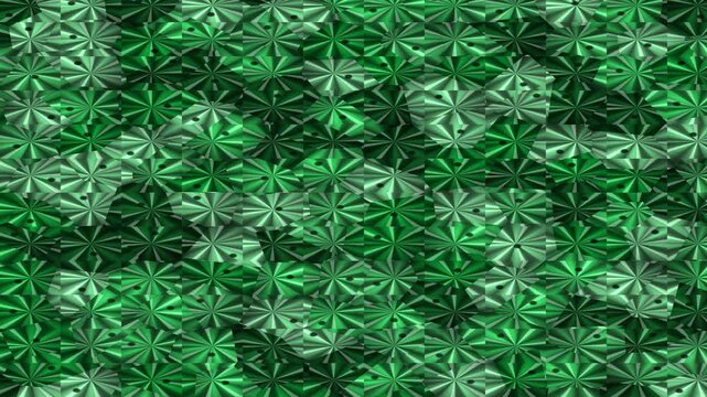 Green Geometric Pattern Focused Visual Texture Generating Abstract Tiles