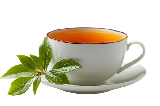 Green tea cup isolated on transparent background
