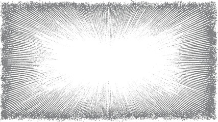 Grey radial lines and speckles forming a textured distressed border around a white central space