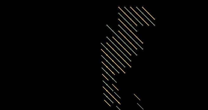 Geometric Diagonal Lines Merging into Pakistan Map