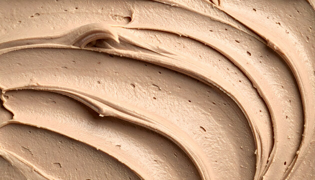 Light brown coffee mousse or chestnut cream swirl texture