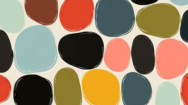 Abstract colorful pebble pattern illustration for graphic design and backgrounds
