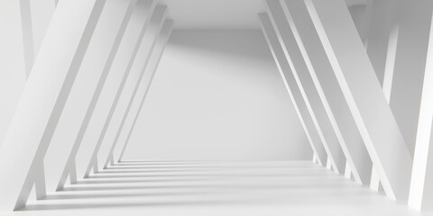 Abstract modern architecture background, empty open space interior