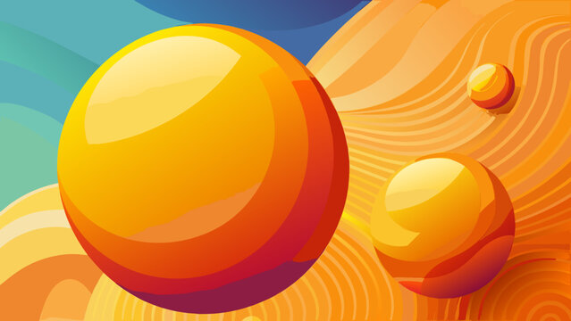 easter eggs on a yellow background