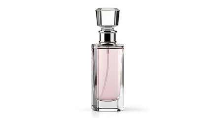 Elegant perfume bottle with pink liquid luxury cosmetic product for beauty and fragrance adver