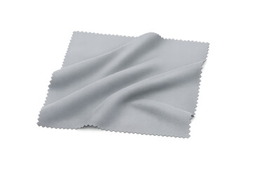 Naklejka premium White microfiber cleaning cloth wiping surface transparent background