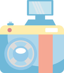 Obraz premium Vintage camera illustration showcases classic design, offering nostalgic feel for creative projects, digital media.