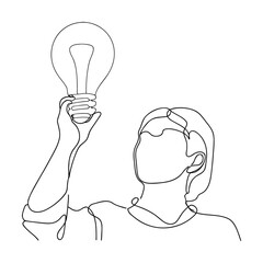 Simple Idea Line Drawing