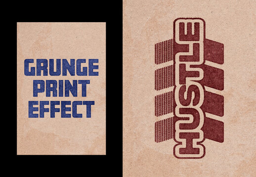 Bad Stamping Text Effect Mockup