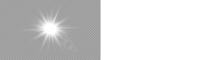 Fototapeta premium PNG transparent sunlight special lens flare light effect. Stock royalty free PNG image
