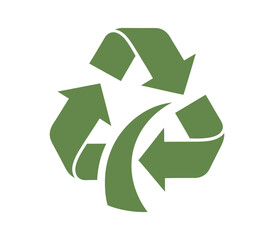 Obraz premium Eco-Friendly Icon: An iconic, green recycling symbol, a testament to environmental consciousness and sustainability.