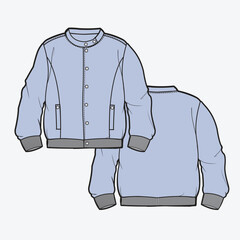 Naklejka premium Sterling jacket vector illustration technical flat drawing by adobe illustrator.