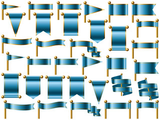 旗、線付、5水色