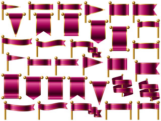 旗、線付、12マゼンタ