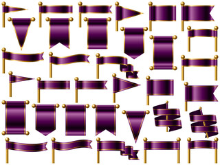 旗、線付、13紫