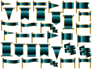 旗、線付、16青緑