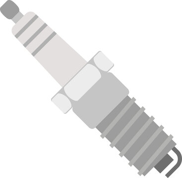 Automotive spark plug isolated on white, representing engine maintenance, repair, or vehicle performance diagnostics.