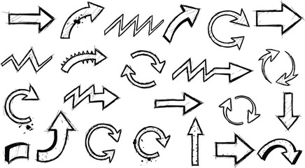 Arrow set with various directions and styles