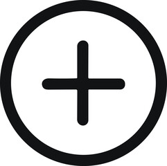 Obraz premium Minimal Plus Sign Icon