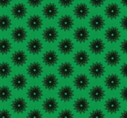  background is a vibrant green, with the floral shapes in a darker shade of green.
