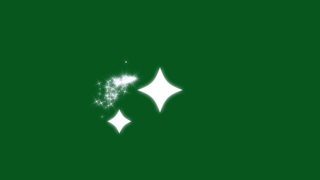 4K Luxury white glitter sparkles line trail, magic sparkles glitter stars, pixie dust path, Christmas stars isolated on green screen, glitter particles background overlay