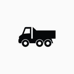Fototapeta premium truck icon silhoutte vector style template