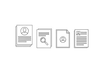 Document icons representing various actions Vector