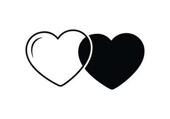 Two hearts intertwined Vector