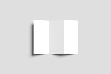 Blank DL Trifold Brochure Mockup - 3D