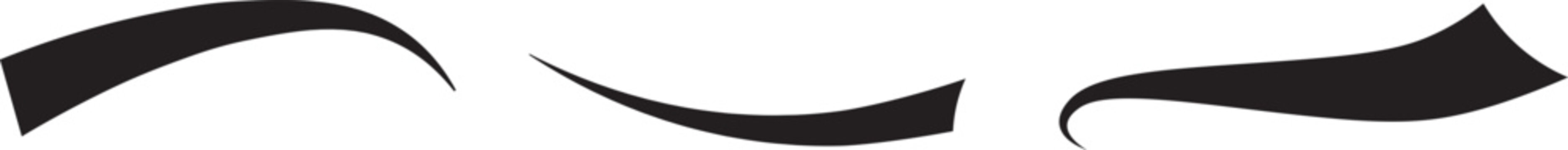 Swooshes text tails, swash underline. football, baseball typography swashes Texting tail for lettering or old varsity sport logo vector for apps or web retro style. Swoosh and swash tails collection