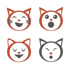 Fototapeta premium set of funny cats