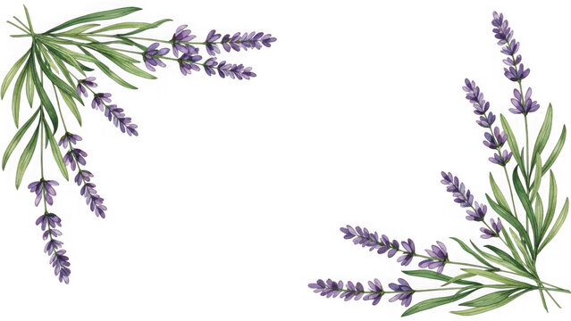 Beautiful lavender flowers isolated on transparent background