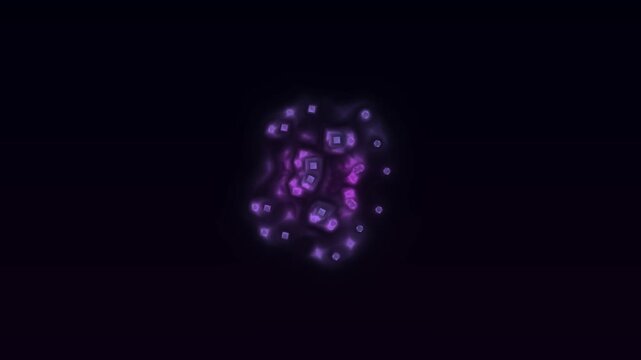 Abstract Diamond Lights Shimmering in Dark Purple Horizon
