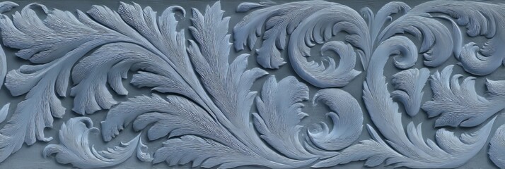 Intricate Floral Carving and Accent Panel Texture for Elegant Architectural Background Design