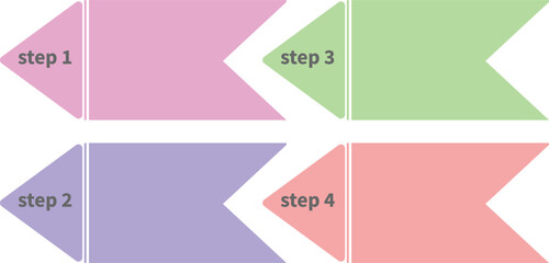 Steps Shape Infographic Vector Design for Process Flow and Business Presentation