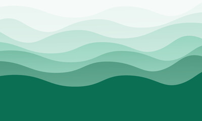 Obraz premium abstract green wave background. vector illustration