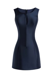 Elegant navy blue cocktail dress