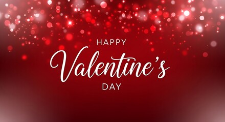 A festive valentine s day greeting with sparkling red bokeh and elegant script