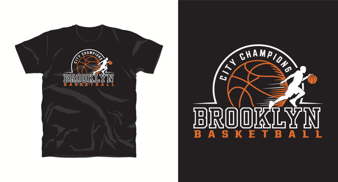 Brooklyn basketball city champions t shirt design