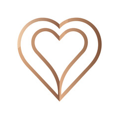Premium Rose Gold Heart