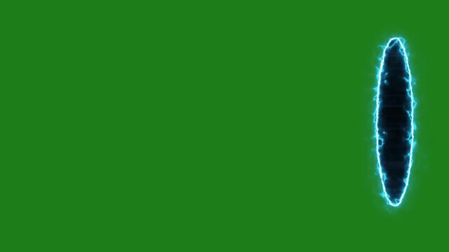 Glowing energy portal green screen