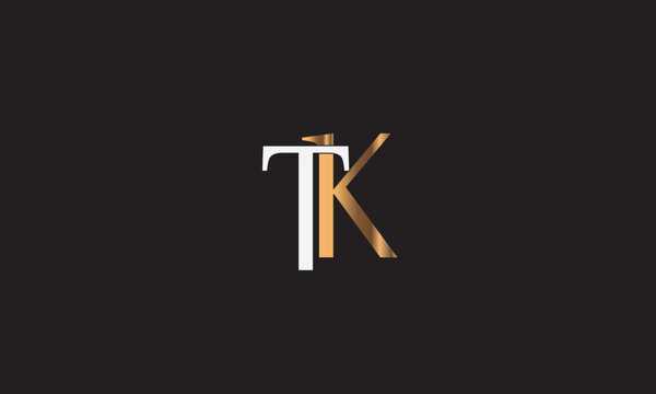 TK, KT, K, T Abstract Letters Logo Monogram