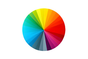 Obraz premium Color wheel with vibrant hues on transparent background