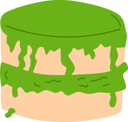 Dripping Green Icing Cake