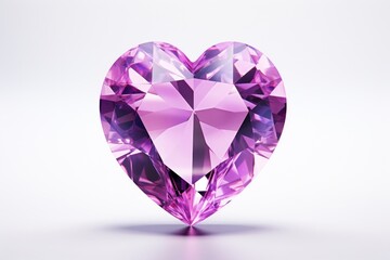 Fototapeta premium Heart Shape gemstone amethyst jewelry.