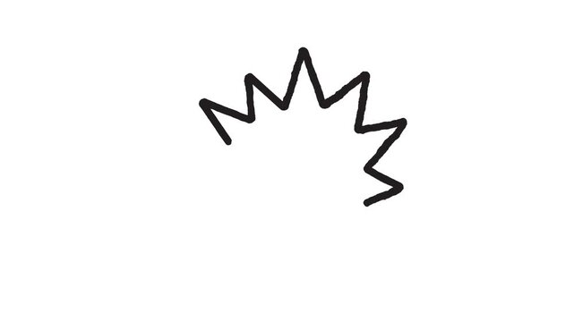 Doodle lines depict expressions of surprise, confusion, dizziness, and shock. Cartoon elements, 4K video.