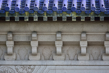 Rooftop details on the Mausoleum of Sun Yat-sen at Purple Mountain in Nanjing, China © Mirko