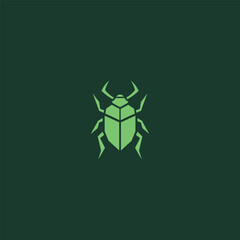 Obraz premium Beetle logo in bold and structured geometric design.
