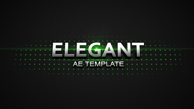 Elegant Intro - 3D Text Opener