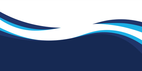 Obraz premium Abstract blue waves business style border business background decoration